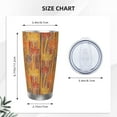 thumbnail image 4 of KLL Autumn Maple Leaf Stripes Print 40oz Stainless Steel Insulated Car Cup with Spillproof Lid - Keep Your Drink Hot or Cold on the Go-Straw Three-piece Set, 4 of 8