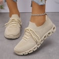thumbnail image 6 of Domuza Women's Running Shoes Casual Comfortable Fashion Non Slip Blade Sneakers Work Tennis Walking Sport Athletic Shoes Beige 5.5（EU-36）, 6 of 6