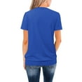thumbnail image 7 of UAMVSH Womens T Shirts Short Sleeve Pleated Dressy Casual Scoop Neck Fashion Summer Tops Blouses, 7 of 7