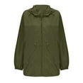 thumbnail image 5 of BXINGOHAI Rain Jackets for Women Waterproof Windbreaker Jacket Women's Raincoats with Hood Lightweight Packable Green L, 5 of 8