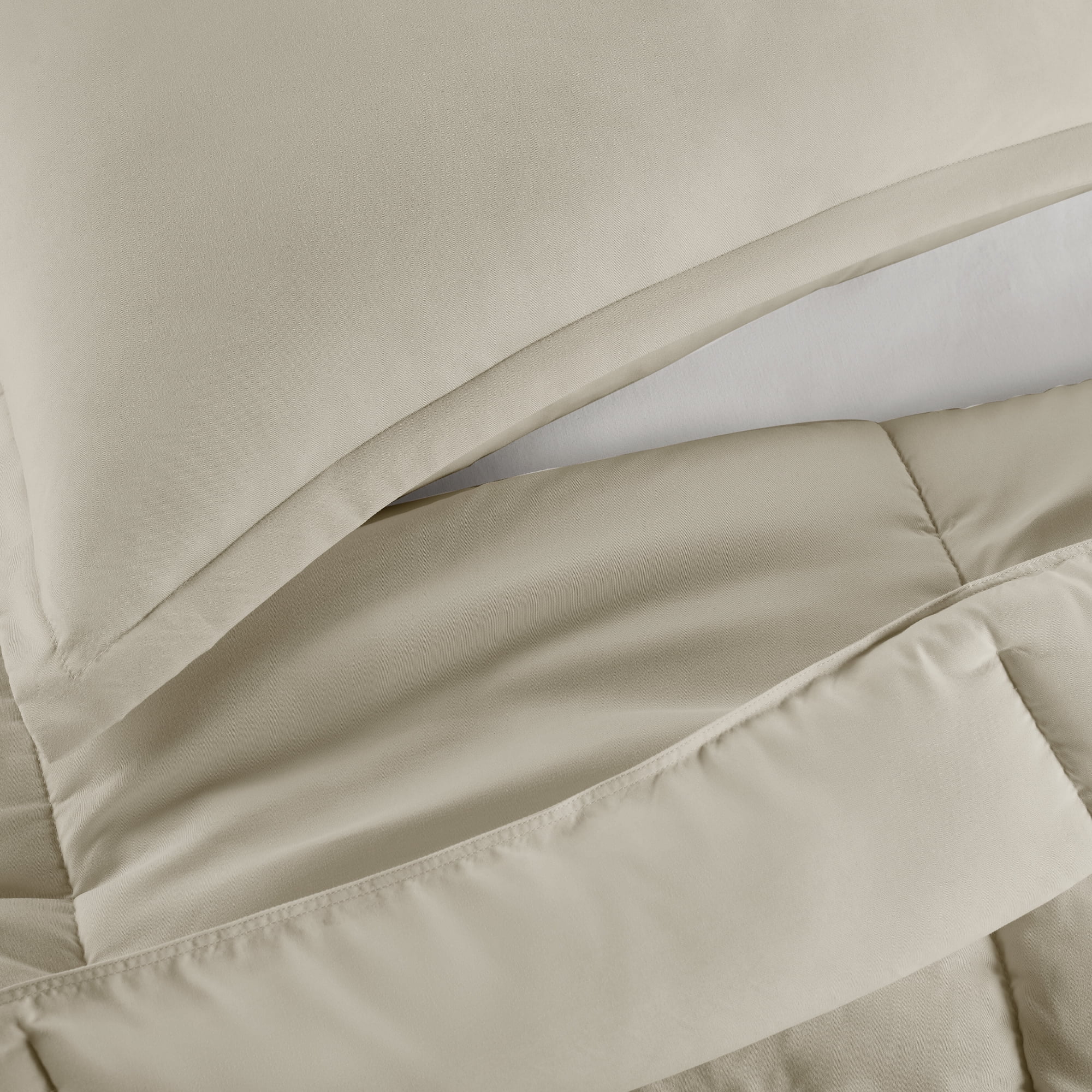Serta Simply 3-Piece Clean Antimicrobial Khaki Beige Comforter Set, King