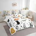 thumbnail image 3 of Castle Fairy Children Cute Cats 7-Piece Twin Bedding Sets,Kawaii Pets Bedding Comforter Set,Cartoon Animal Breathable Sheet Sets,Ultra Soft Home Decor, 3 of 8