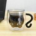 thumbnail image 4 of Pcapzz Cute Cat Mugs Double Vacuum Cute Tea Cups with Handle 250-300ml Glass Cat Coffee Mug Temperature Resistant Glass Water Mug Insulated Milk Mug for Cat Lovers Women Wife Mum Girl, 4 of 9