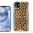 thumbnail image 1 of For Apple iPhone 12 Case, iPhone 12 Pro Case, Hybrid Bumper Phone case, with Tempered Glass Screen Protector, by OneToughShield ® - Cheetah Gold/Black, 1 of 3