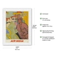 thumbnail image 2 of Paris France - Maharajah in The Englishman at Moulin Rouge - With Apologies to Lautrec - Vintage Airline Travel Poster c.1966 - Japanese Unryu Rice Paper Art Print (Unframed) 17 x 22 in, 2 of 4