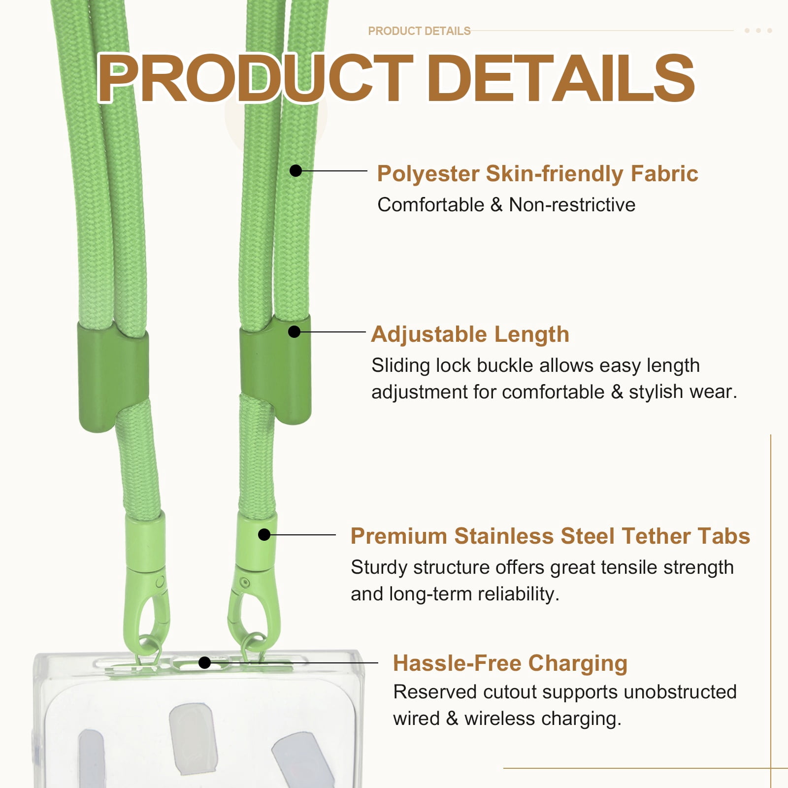 Uxcell 2Set Phone Lanyard (Green) - Adjustable Anti Theft, Phone Strap Crossbody Neck Strap with Tether Tabs Most Smartphones, Fits Travel Essentials