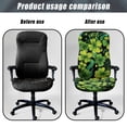 thumbnail image 4 of Renewold Office Chair Cover Executive Computer Chair Slipcover Stain Resistant High Back Chair Protector for St Patricks Day Home Decor Universal Fits, Cute Green Clover, L, 4 of 7