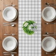 thumbnail image 6 of Rustic Home Table Runner - 108 Inch Long, Kitchen Dining Table Runner Dresser Scarves, Green Eucalyptus Leaves Wreath Wooden Plaid Farmhouse Decor for Coffee Tables Wedding Party Banquet, 6 of 8