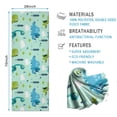 thumbnail image 2 of LightGreen Cartoon Dinosaurs Trees Pattern Hot Yoga Mat Towel Non Slip for Hot Yoga - Quick-Drying Yoga Mat Cover with 4 Corner Pockets with Travel Bag - Hot Yoga Towel Non Slip 70"x26", 2 of 6