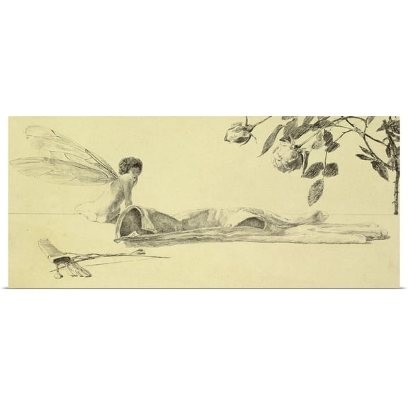 Great BIG Canvas | Rolled Max Klinger Poster Print entitled 'Love' from 'Paraphrase on the Discovery of a Glove', published in 1881, 1878