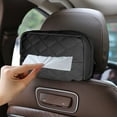 thumbnail image 4 of Kraoden Checkered Car Tissue Box, Multifunctional Leather Car Hanging Organizer, Stylish Car Interior Accessories, Compact and Durable Seat Back Tissue Holder, 4 of 9