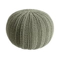 thumbnail image 3 of Ox Bay Zoe Medium Solid Transitional Indoor Round Pouf, Dessert Sage, 20" x 20" x 16", 3 of 7