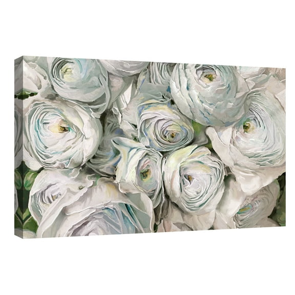 White Ranunculus by Studio Arts Canvas Art Print