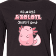 thumbnail image 4 of Inktastic Always Axolotl Questions Cute Curious Axolotl Long Sleeve Youth T-Shirt, 4 of 5