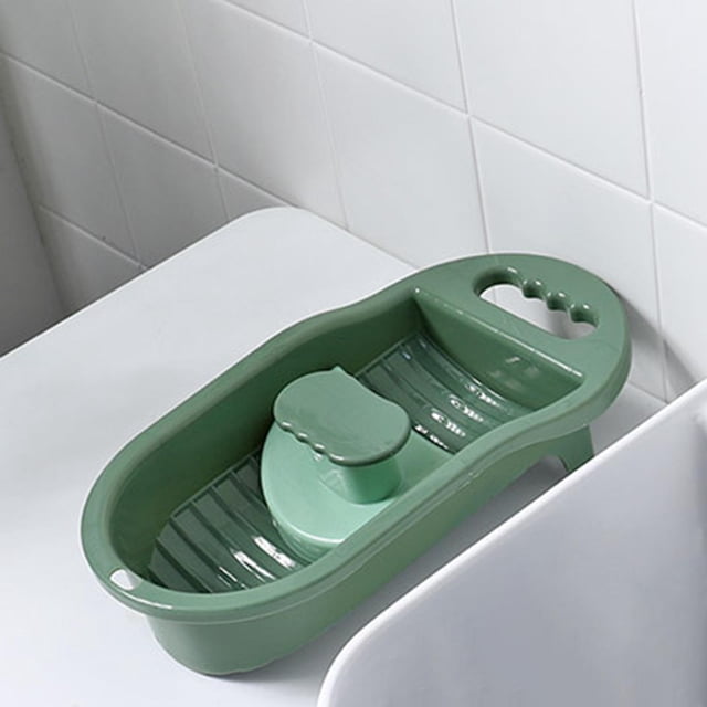 para vandería, Ropa y Ropa Pequeña de Plástico Antideslizante, con ador de Jabón Verde perfecl tabla de lavar