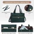 thumbnail image 4 of Bolsa para portátil LOVEVOOK de 15.6 pulgadas, piel de trabajo, verde oscuro, 4 of 8
