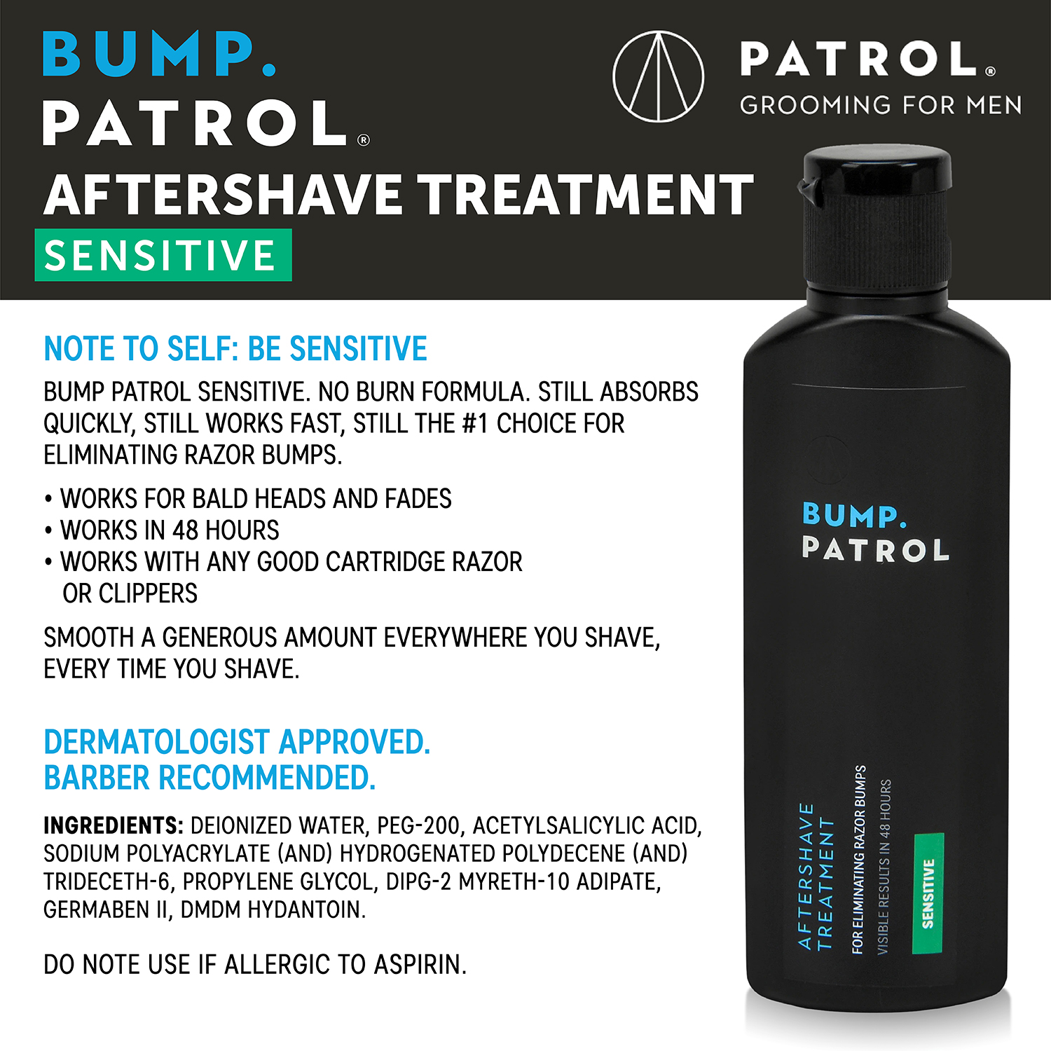 Bump Patrol Sensitive Formula Aftershave Razor Burn Treatment (2 oz) - image 2 of 7