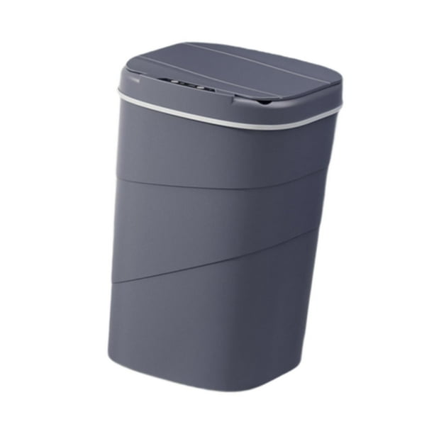 Bote de Basura sin Contacto, Bote de Basura para baño, Ahorro de Espacio, Bote de Basura Inteligente, Bote de Basura de Cocina para Inodoro L gris