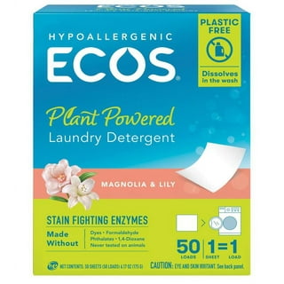 Enyur Unscented Travel Laundry Detergent Sheets/Concentrated Travel Laundry  Soap/Travel Size Detergent Fragrance Free 32 Loads / 1 Pack