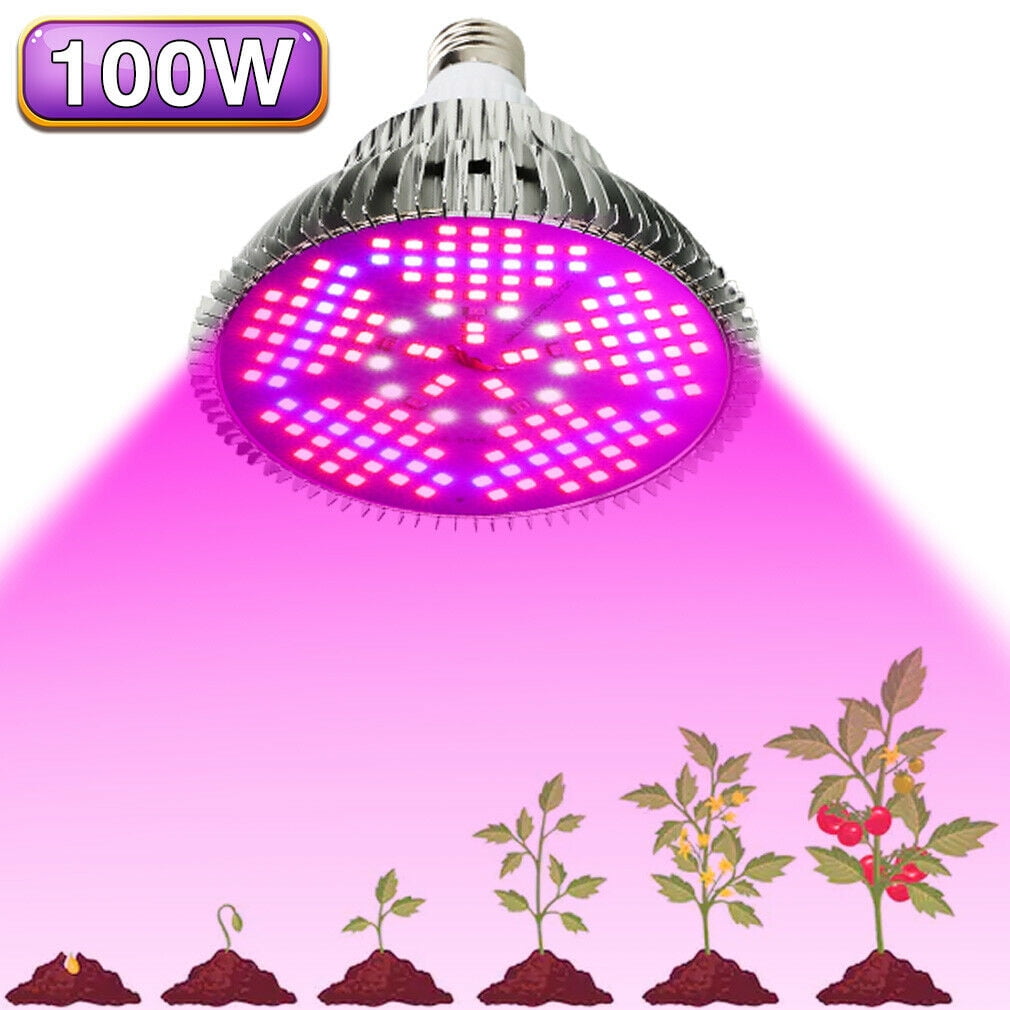 100W LED Grow Light Bulb, Full Spectrum Grow Light, Hydroponic Lamp