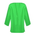 thumbnail image 5 of cfhntfmh Cardigan Femme Manches 3/4 Décontracté Ouvert Automne Cardigan Léger Ample Manteaux Couleur Unie Hauts, 5 of 5