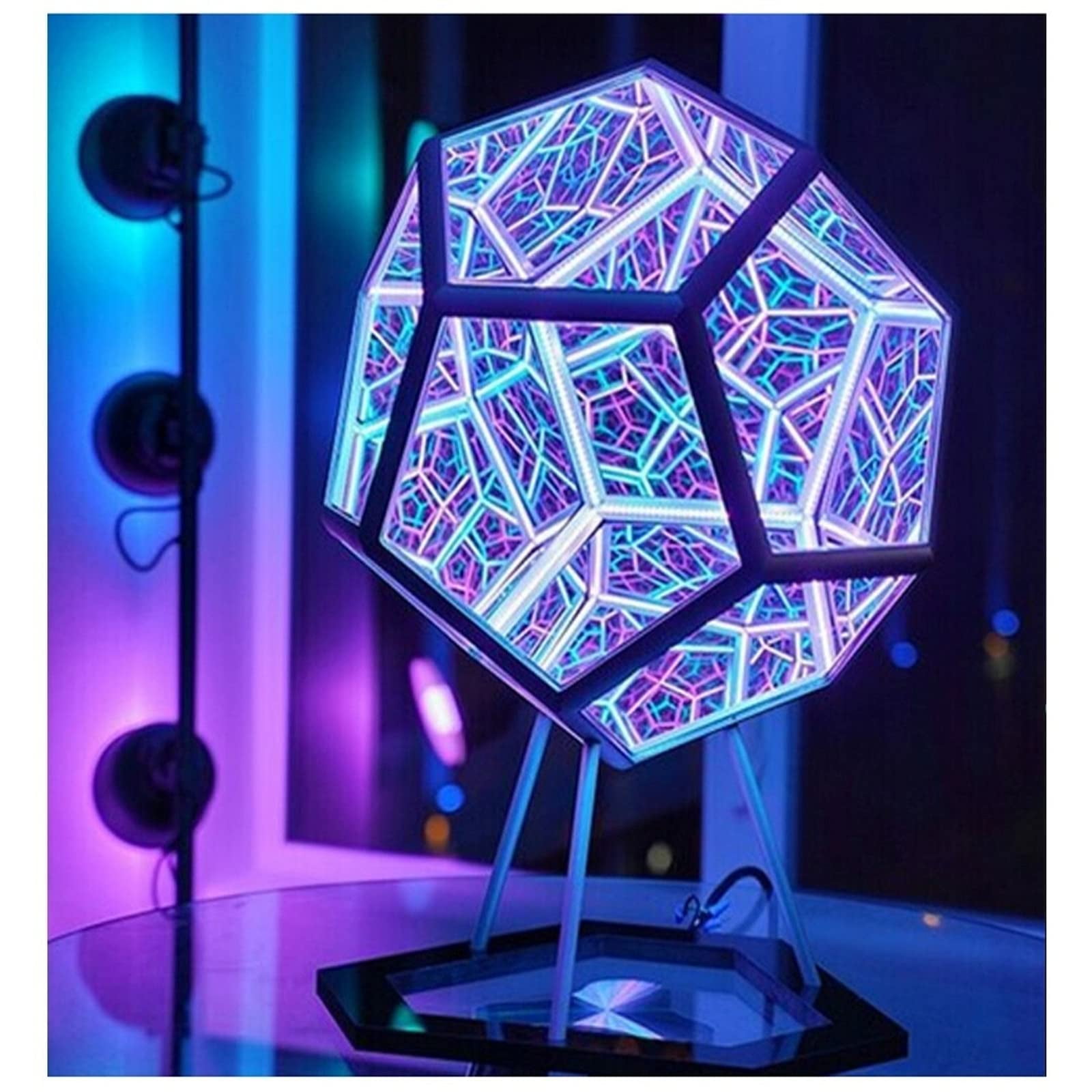 videnskabelig gateway klasselærer Infinity Dodecahedron-Creative and Cool Color Art Light Night Light，Furniture  Decoration Table lamp Party lamp(Multicolor) - Walmart.com