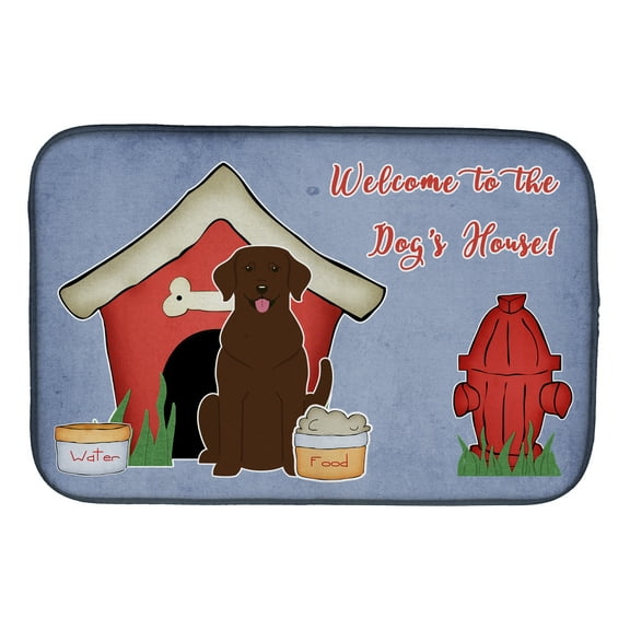 Dog House Collection Chocolate Labrador Dish Drying Mat
