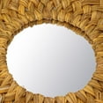thumbnail image 6 of Woven Wall Hanging Mirror, Straw Weaving Wall Mirror, Round Straw Weaving Hanging Rattan Wall Mirror, HD Imaging Wall Mirror, Perfect Decoration for Bedroom, Living Room, Bathroom, Kitchen, 6 of 7