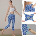 thumbnail image 6 of JUSLIO Womens Capris with Pockets High Elastic Slim Yoga Workout Capris Leggings, 6 of 8