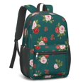 thumbnail image 2 of Pioneer Flower Floral Print Pattern 17" School Backpacks for Teens,Waterproof Oxford Fabric,S-Shape Padded Straps for School,Travel,Hiking,Camping, 2 of 5