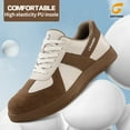 thumbnail image 4 of LAoutun Work Shoes for Men Steel Toe Shoes for Men Cushioning Steel Toe Construction Footwear Brown, 4 of 6