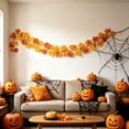 thumbnail image 2 of Artificial Maple Leaf Garland,Fall Foliage Autumn Vine Decor for Front Door Fireplace Livingroom Wall Thankgiving Decoration,6.56 Ft, 2 of 8