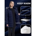 thumbnail image 5 of Wantdo Women's Warm Winter Coat Quilted Puffer Jacket with Removable Hood Waterproof Snow Coat Navy XL, 5 of 10