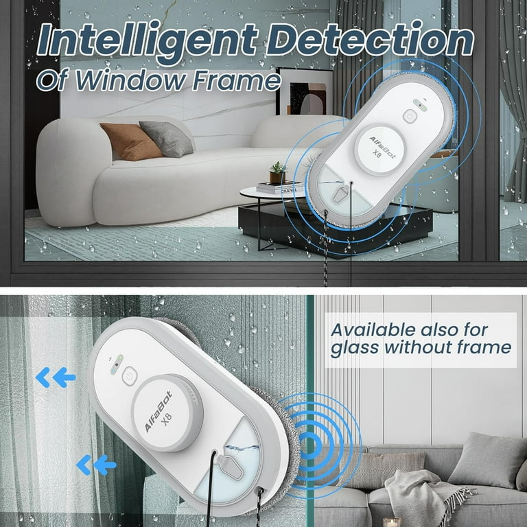 AlfaBot Window Cleaning Robot with Dual Water Spray, X8