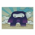 thumbnail image 1 of Anime Cutting Board, Japanese Manga Character Monster on an Abstract Retro Style Background, Decorative Tempered Glass Cutting and Serving Board, in 3 Sizes, by Ambesonne, 1 of 2