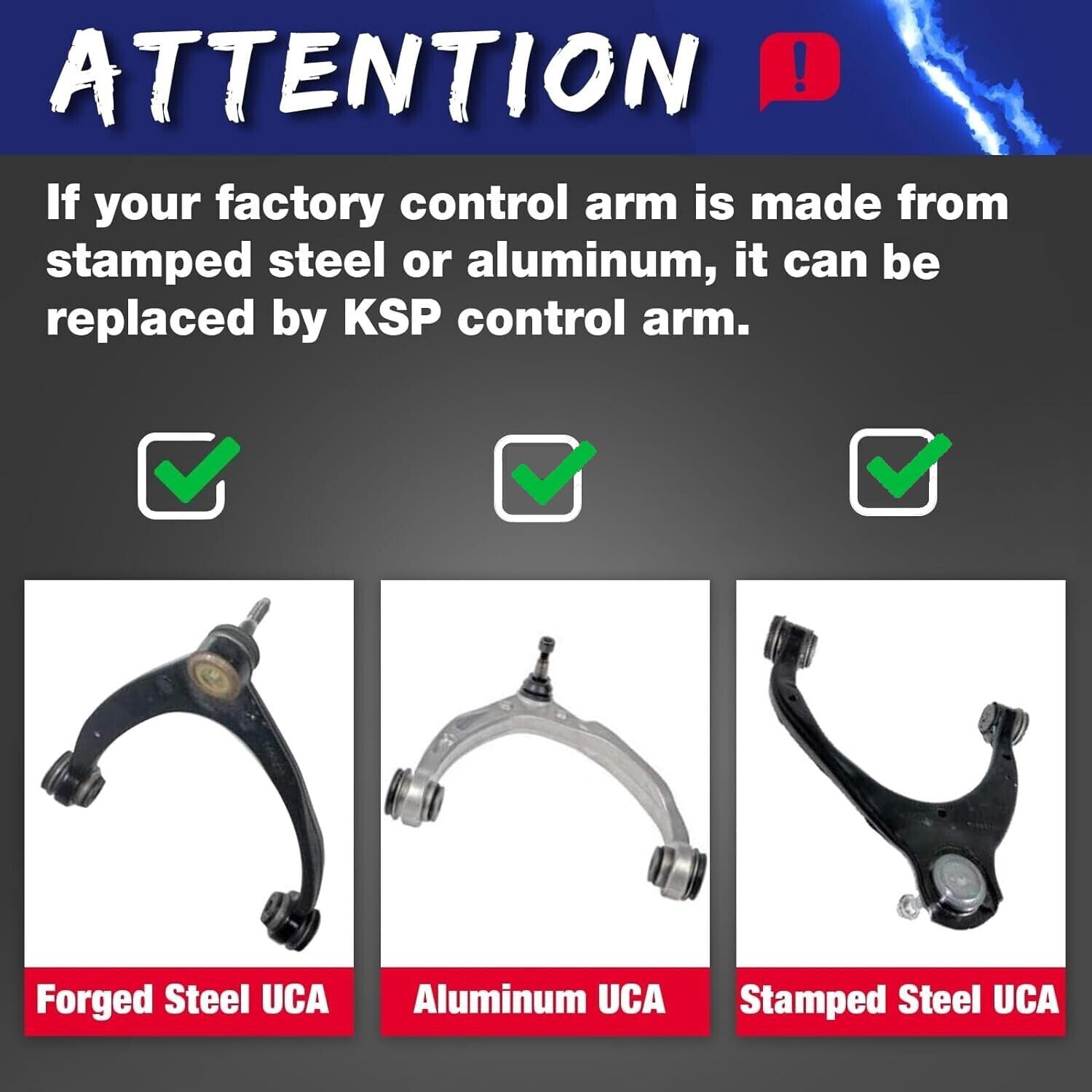 2-4" Lift Front Upper Control Arm For 2007-2018 Chevy Silverado GMC Sierra 1500