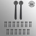 thumbnail image 2 of Black Stair Carpet Runner Holder Clips Aluminium Rust Resistant Finish 5.5 in. L Antique Easy Install Carpet Rug Holder Clips w/Screws Pack of 13 Renovators Supply, 2 of 7