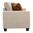 thumbnail image 4 of Furniture of America Aimee Modern Chenille Track Arm Sofa with Pillows, Taupe, 4 of 14