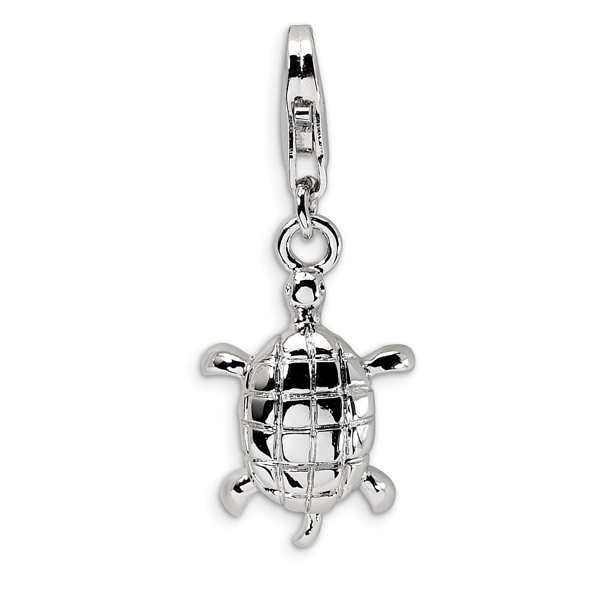 Sterling Silver Turtle Necklace-IceCarats 925 Sterling Silver Turtle Pendant Charm Necklace