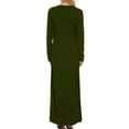 thumbnail image 2 of Women's Maternity Dress Long Sleeve Split Ruched Pregnancy Clothes, 2 of 5