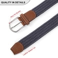 thumbnail image 4 of GAEKEAO Belt for Men 2 Pack Elastic Braided 1 3/8" Stretch Men Belts for Casual Pants and Jeans,Gift Box, 4 of 12