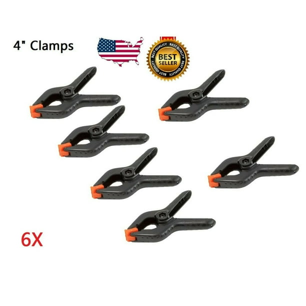 6 PC SPRING CLAMPS 4" INCH PLASTIC SPRING CLAMP FOUR INCH
