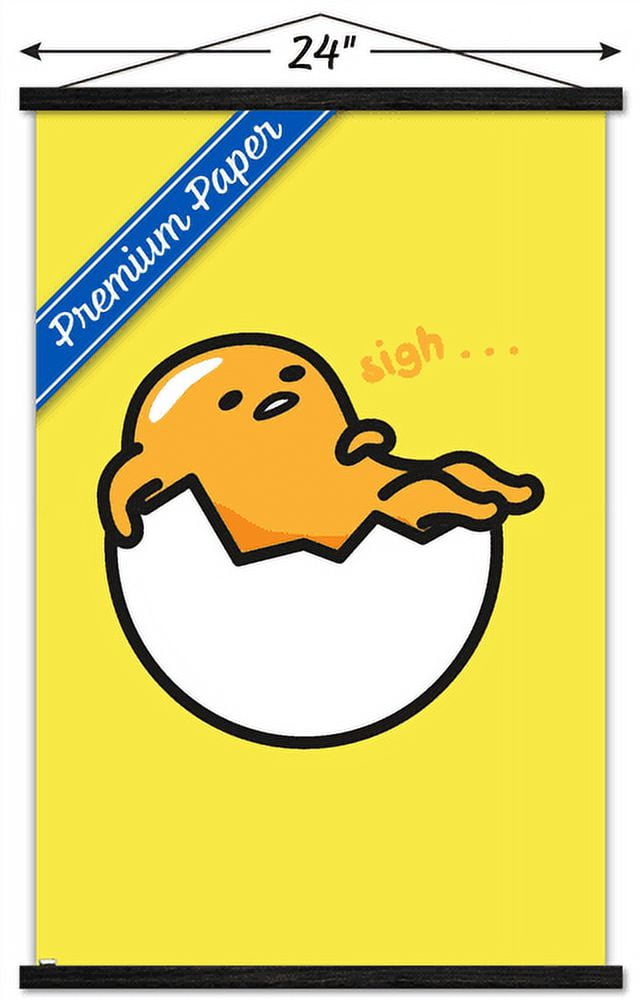 Gudetama - Sigh Wall Poster with Magnetic Frame, 22.375" x 34"