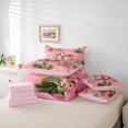 thumbnail image 6 of jejeloiu Western Cowgirl Boots 7-Piece Bedding Comforter Set,Retro Rustic Flowers King Bedding Sets,Tropical Desert Plant Cactus Bed Sheets For Girls Kids,Luxury Bedroom Decor Reversible, 6 of 8