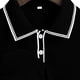 thumbnail image 5 of Blusa y camisa de manga corta con cuello vuelto para hombre, de 3 botones y solapa. Camisa informal de manga corta con solapa para hombre., 5 of 7