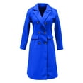 thumbnail image 4 of Women Elegant Double Wool Blend Pea Coat Notch Lapel Color: BU2 Size: XXXL, 4 of 5
