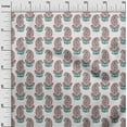 thumbnail image 2 of oneOone Cotton Poplin White Fabric Paisley Block Craft Projects Decor Fabric Printed By The Yard 42 Inch Wide, 2 of 4