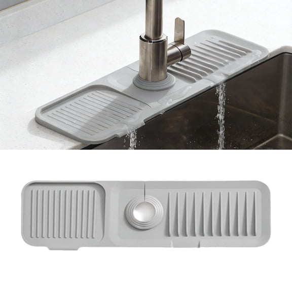 FIXPARTS Kitchen Sink Splash Guard,17.7"Silicone Faucet Mat for Kitchen Sink,Faucet Mat Splash Guard