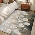 thumbnail image 5 of Spring Flowers Area&nbsp;Rug 2.7x5ft Oil Painting Style Abstract Beige Floral Non-Slip&nbsp;Washable Square&nbsp;Rugs Soft Felt Indoor Floor Mat for Bedroom Kitchen Living Room Bathroom, 5 of 9