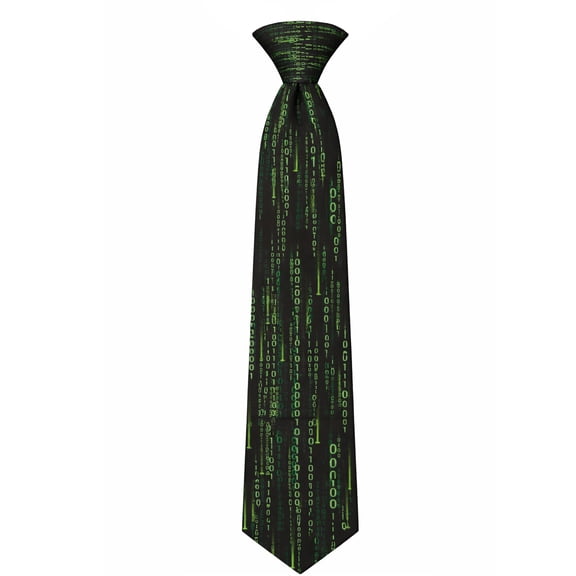 Falling Code Tie Funny Sarcastic Computer Graphic Novelty Necktie